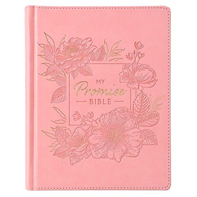 KJV Holy Bible, My Promise Bible for Girls, Pink Faux Leather Journaling Bible w/Ribbon Marker, Scripture Illustrations to Color, King James Version