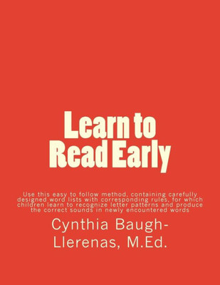 Learn To Read Early (Early Readers)