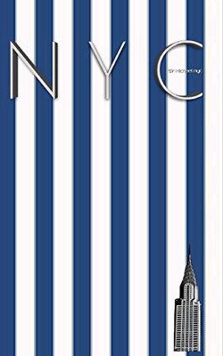 NYC Chrysler building blue and white stipe grid page style $ir Michael Limited edition - Paperback