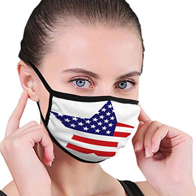 KENT HILL Mouth Shield Anti-Dust Shield for Women and Men American Flag Star Background Skiing Cover