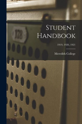 Student Handbook; 1919, 1920, 1921
