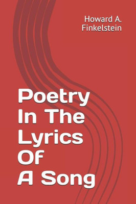 Poetry in the lyrics of a song