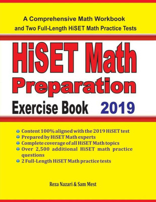 HiSET Math Preparation Exercise Book: A Comprehensive Math Workbook and Two Full-Length HiSET Math Practice Tests