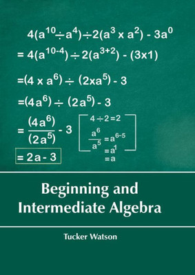 Beginning And Intermediate Algebra