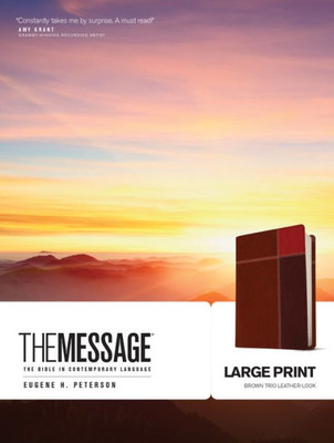 The Message Large Print (Leather-Look, Brown Trio): The Bible In Contemporary Language