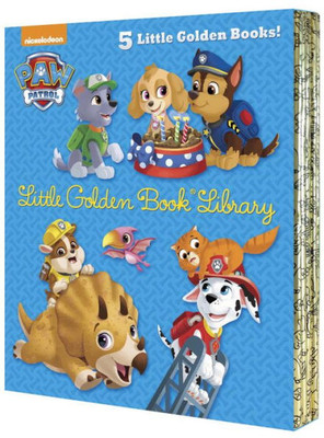 Paw Patrol Little Golden Book Library (Paw Patrol): Itty-Bitty Kitty Rescue; Puppy Birthday!; Pirate Pups; All-Star Pups!; Jurassic Bark!