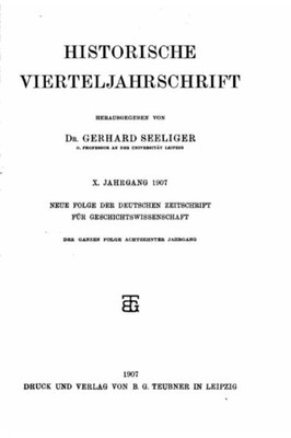 Historische Vierteljahrschrift (German Edition)