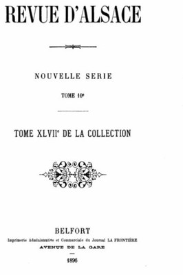 Revue D'Alsace (French Edition)