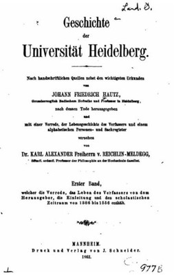 Geschichte Der Universität Heidelberg (German Edition)