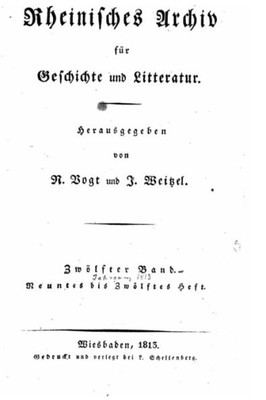 Rheinisches Archiv Für Geschichte Und Litteratur (German Edition)