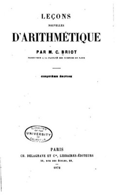 Leçons Nouvelles D'ArithmEtique (French Edition)