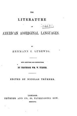 The Literature Of American Aboriginal Languages