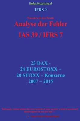 Ifrs 9: Teil 1 Analyse Der Fehler Ias 39 / Ifrs 7 (German Edition)