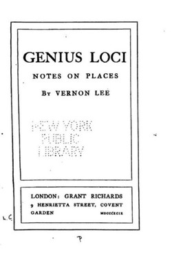 Genius Loci, Notes On Places
