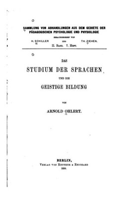 Das Studium Der Sprachen Und Die Geistige Bildung (German Edition)