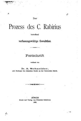 Der Prozess Des C. Rabirius (German Edition)