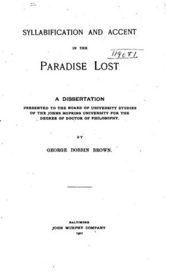 Syllabification And Accent In The Paradise Lost
