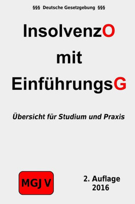 Insolvenzordnung Mit Einführungsgesetz: Inso (German Edition)