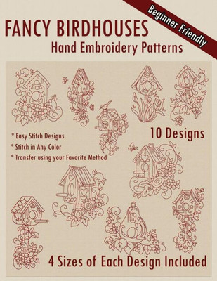 Fancy Birdhouses Hand Embroidery Patterns
