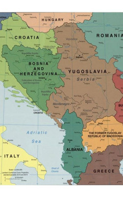 Cool Modern Map Of The Balkan Nations In Europe Journal: 100 Page Lined Journal