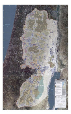 Cool Modern Map Of The West Bank Israel And Jordan Journal: 100 Page Lined Journal