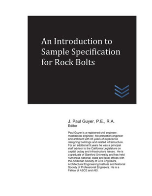 An Introduction To Sample Specification For Rock Bolts