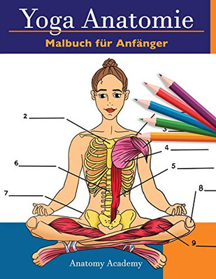 Yoga Anatomie Malbuch für Anfänger: 50+ Unglaublich Detailliertes Arbeitsbuch zum Selbsttest von Yoga-Posen in Farbe für Anfänger | Das perfekte ... -lehrner und -begeisterte (German Edition)