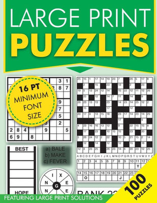 Large Print Puzzles: Featuring Large Print Solutions