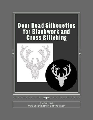 Deer Head Silhouettes For Blackwork And Cross Stitching