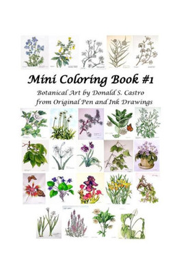 Mini Botanical Art Coloring Book: Pen & Ink Drawings