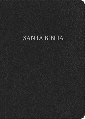 Biblia Reina Valera 1960 Compacta, Letra Grande, Negro, Piel Fabricada | Rvr 1960 Compact Bible Large Print Black, Bonded Leather (Spanish Edition)