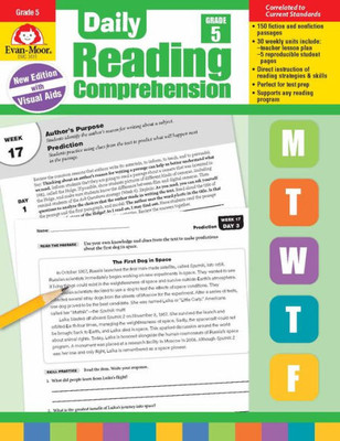 Evan-Moor Daily Reading Comprehension, Grade 5 - Homeschooling & Classroom Resource Workbook, Reproducible Worksheets, Teaching Edition, Fiction And ... Reading Comprehension, Grade 5, Emc 3615)