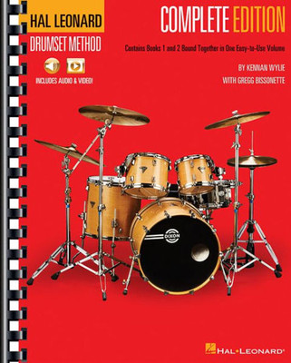 Hal Leonard Drumset Method - Complete Edition: Books 1 & 2 With Video And Audio (2 Books With Online Media, Comb-Bound)