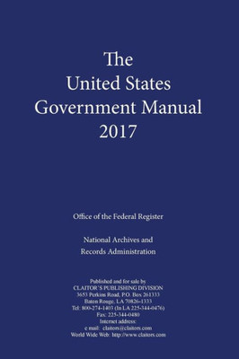 United States Government Manual 2017