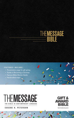 The Message Gift And Award Bible (Softcover, Black): The Bible In Contemporary Language
