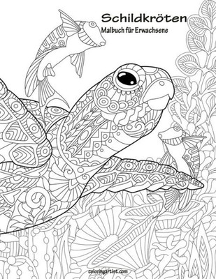 Schildkröten-Malbuch Für Erwachsene 1 (German Edition)
