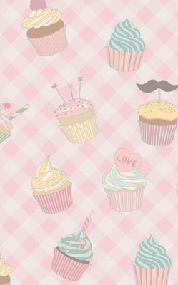 Cute Cupcake Patterned Notebook/Journal/Diary