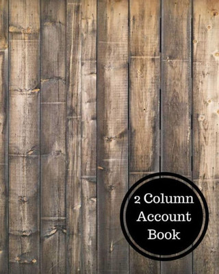 2 Column Account Book: Two Columnar Format