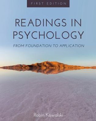 Readings In Psychology: From Foundation To Application