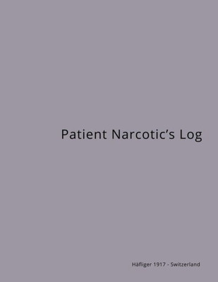 Patient Narcotic'S Log