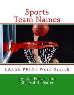 Sports Team Names: Large Print Word Search