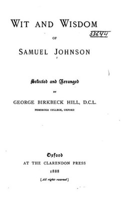 Wit And Wisdom Of Samuel Johnson