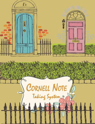 Cornell Note Taking System: Flowers house, Note Taking Notebook, For Students, Writers,school supplies list, Notebook 8.5" x 11"- 120 Pages