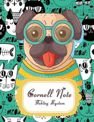 Cornell Note Taking System: Cute dog, Note Taking Notebook, For Students, Writers,school supplies list, Notebook 8.5" x 11"- 120 Pages