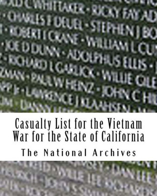 Casualty List for the Vietnam War for the State of California
