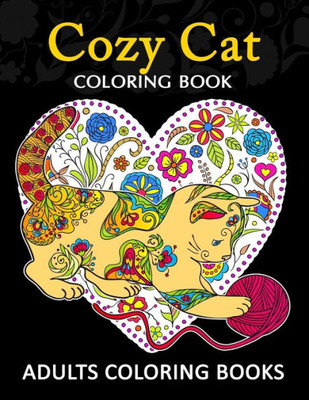 Adults Coloring Book: Cozy Cat coloring book