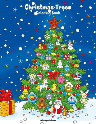 Christmas Trees Coloring Book 1