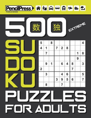 500 Extreme Sudoku Puzzles for Adults (with answers)