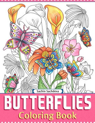 Butterflies: Coloring Book for Adults