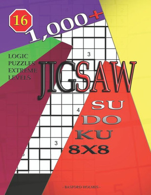 1,000 + sudoku jigsaw 8x8: Logic puzzles extreme levels (Jigsaw sudoku)